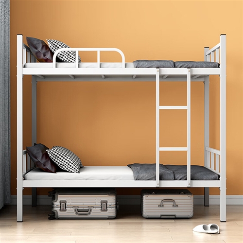 双层床宿舍上下铺员工高低铁床铁架床学生双人床含床板加厚款